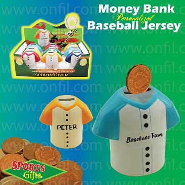 Baseball Jersey Money Bank