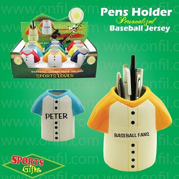 Pen Holder - Baseball Jersey